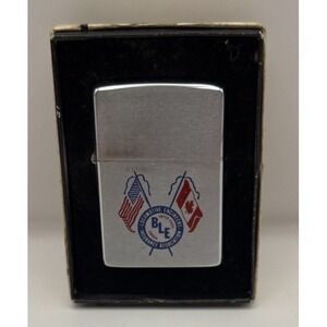 Vintage Zippo Lighter Brotherhood of Locomotive Engineers USA‎ Canada